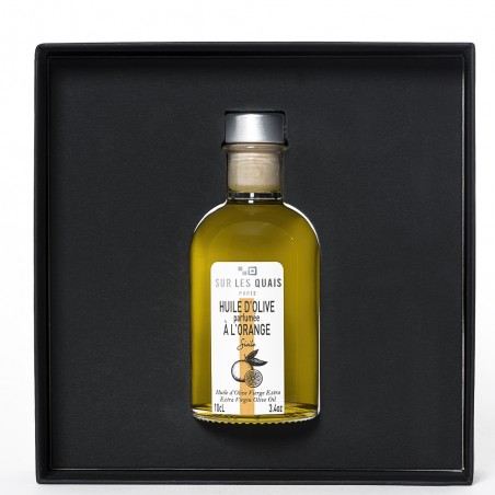 Coffret découverte huile d'olive parfumée à l'orange 10cl Coffret découverte huile d'olive parfumée à l'orange 10cl