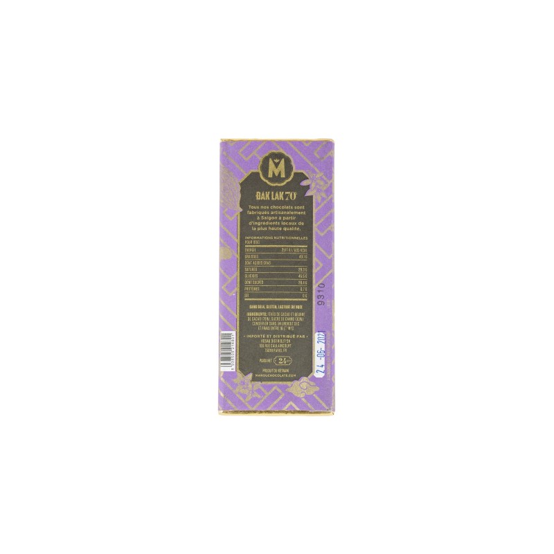 Tablette de chocolat Marou (mauve) - PM