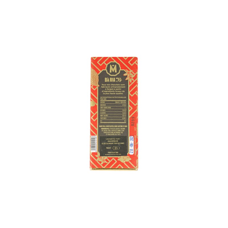 Tablette de chocolat Maron (rouge) - PM