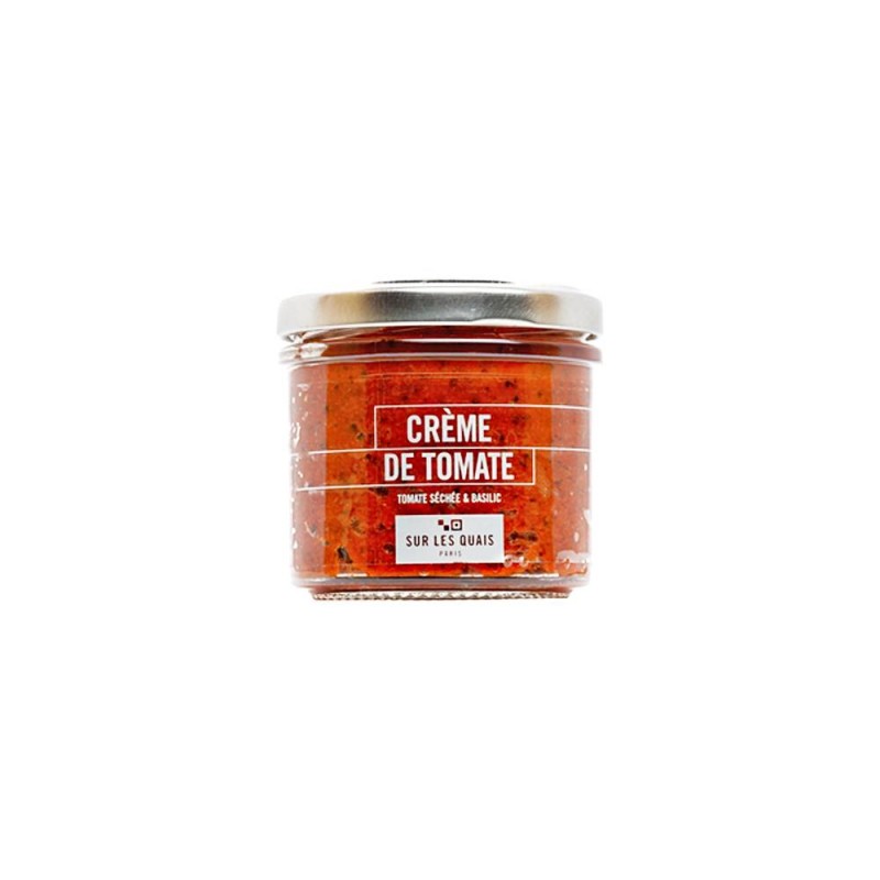 Crème de tomate, tomates séchées et basilic