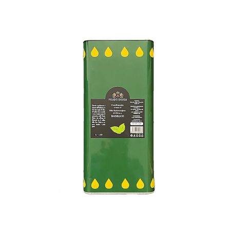 Huile d'Olive parfumée au basilic - Bidon de 5L