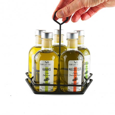 Gift box 5 Mediterranean olive oils + basket - 5x10cL