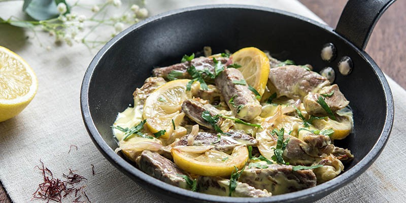 Sauté de porc au citron et au safran Sauté de porc au citron et au safran