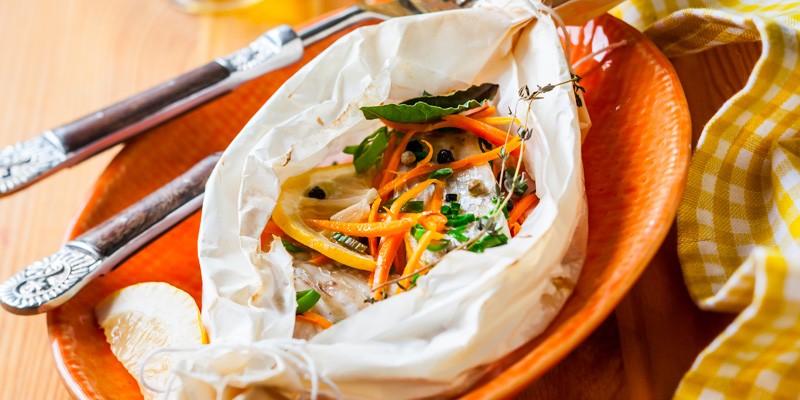 Recette Papillote d’aile de raie et bouillon au garam masala Recette Papillote d’aile de raie et bouillon au garam masala