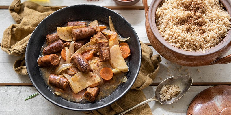 Couscous de merguez au ras el hanout Couscous de merguez au ras el hanout